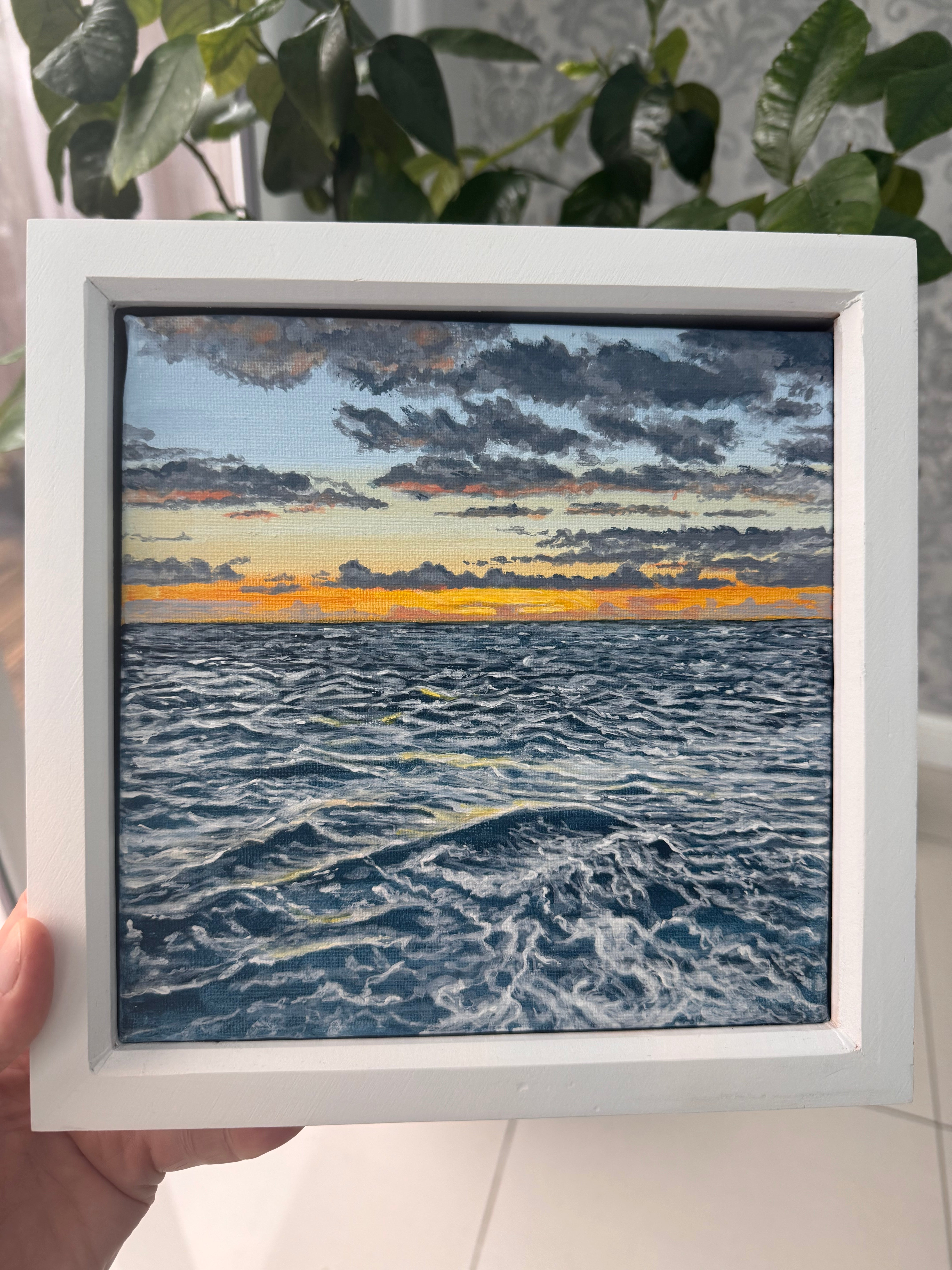 Golden Wake | Original Seascape Painting